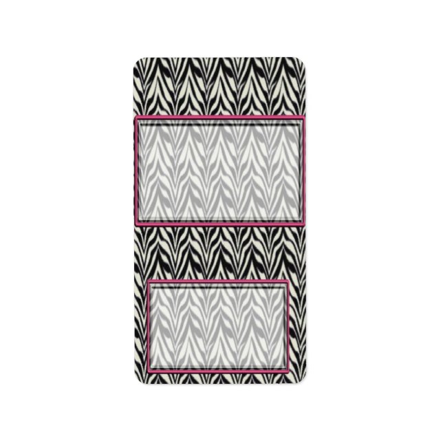 Zebra Birthday Hershey Miniature Candy Wrapper Adressaufkleber (Vorne)