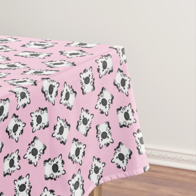 Zebra Birthday Party Pink Tischdecke (Beispiel)