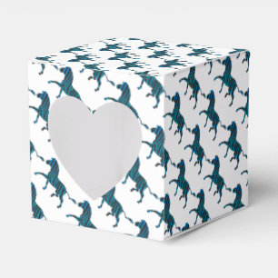 Zebra Black and Blue Silhouette Geschenkschachtel