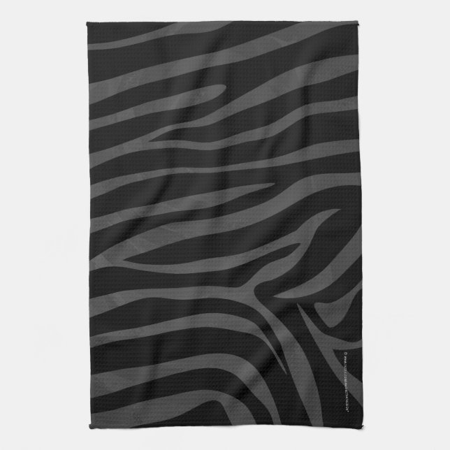 Zebra Black and Gray Print Handtuch (Vertikal)