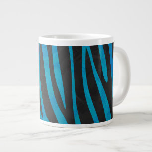 Zebra Black and Gray Print Jumbo-Tasse