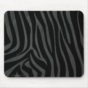 Zebra Black and Gray Print Mousepad