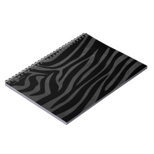 Zebra Black and Gray Print Notizblock