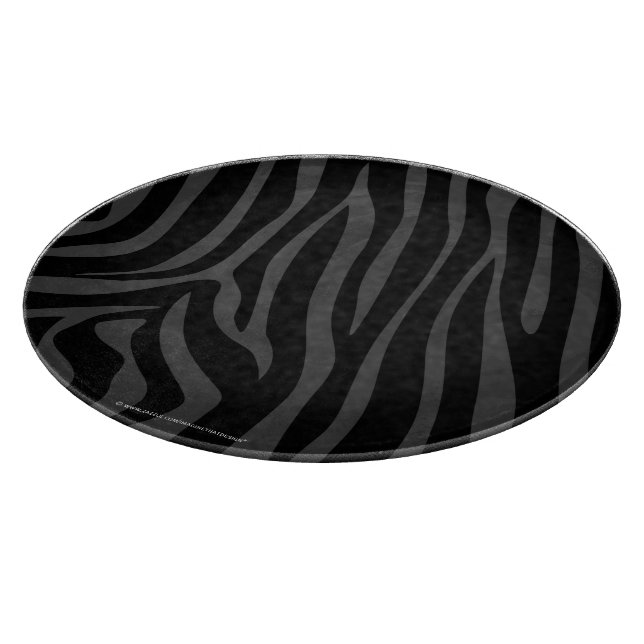 Zebra Black and Gray Print Schneidebrett (Ecke)