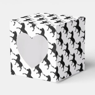 Zebra Black and Gray Print Silhouette Geschenkschachtel