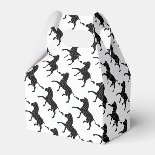 Zebra Black and Gray Print Silhouette Geschenkschachtel