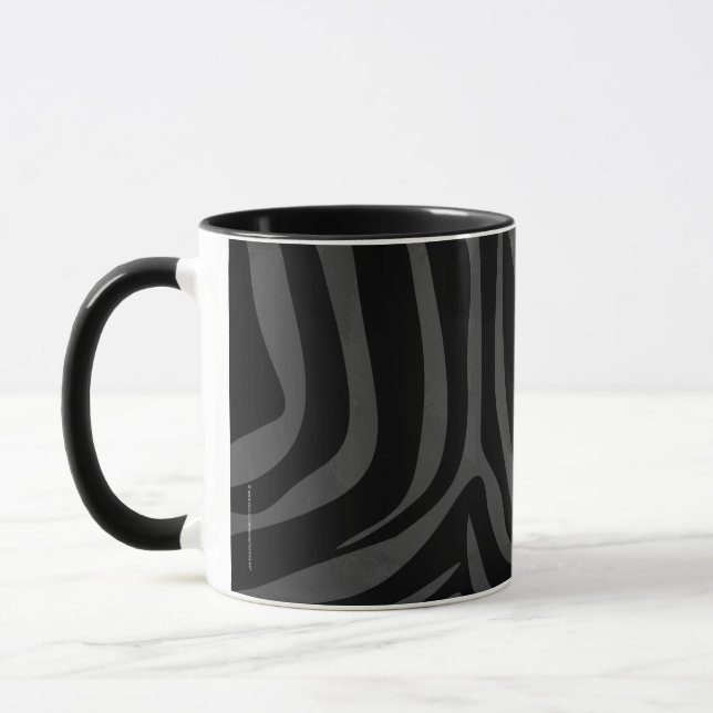 Zebra Black and Gray Print Tasse (Links)