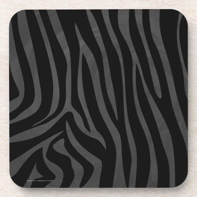 Zebra Black and Gray Print Untersetzer (Vorderseite)