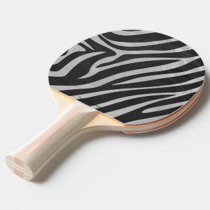 Zebra Black and Light Gray Print Tischtennis Schläger