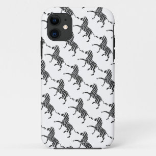 Zebra Black and Light Gray Silhouette Case-Mate iPhone Hülle