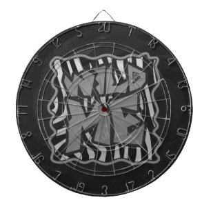 Zebra Black and Light Gray Wild Me Dartscheibe