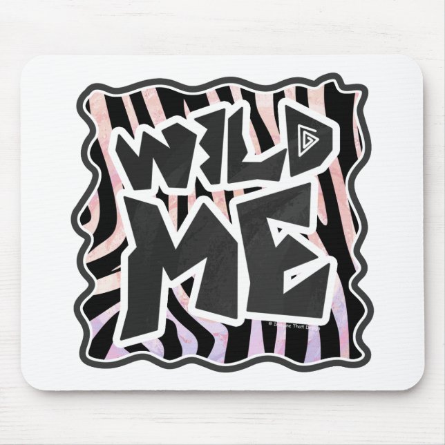 Zebra Black and Pink Wild me Mousepad (Vorne)