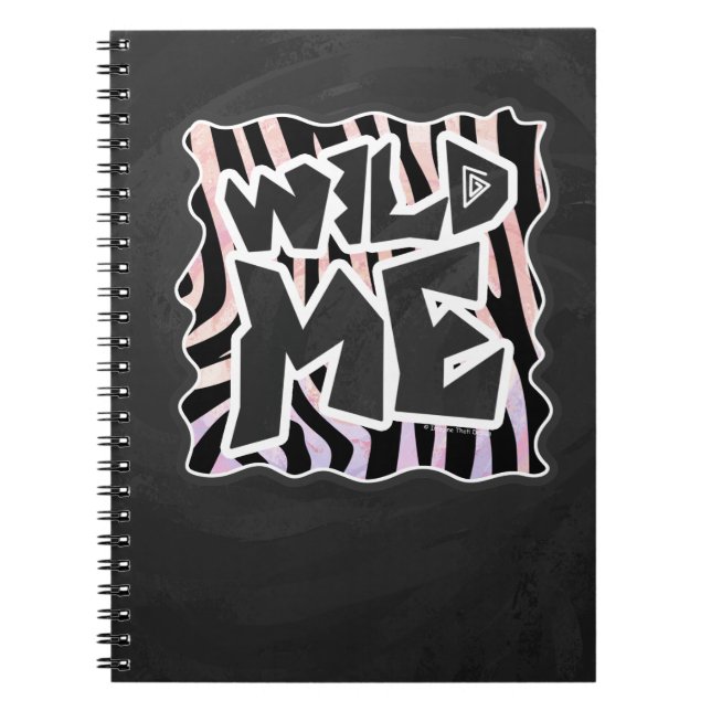 Zebra Black and Pink Wild me Notizblock (Vorderseite)