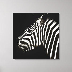 Zebra Black and White Stripes Animal Leinwanddruck