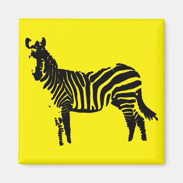 Zebra Black Silhouette Kühlschrankmagnet Magnet (Vorne)
