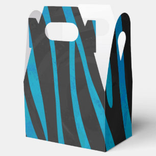 Zebra Black und Blue Print Geschenkschachtel