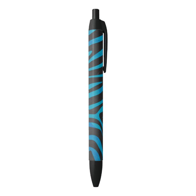 Zebra Black und Blue Print Kugelschreiber (Unterseite (Vertikal))