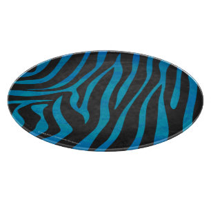 Zebra Black und Blue Print Schneidebrett