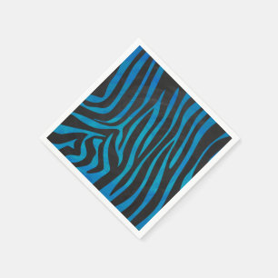 Zebra Black und Blue Print Serviette