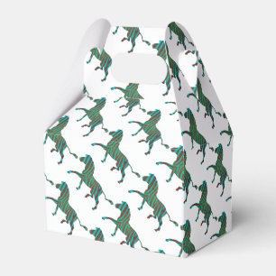 Zebra Black und Green Print Geschenkschachtel