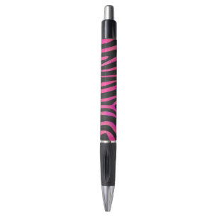 Zebra Black und Hot Pink Print Kugelschreiber