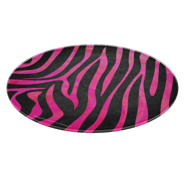 Zebra Black und Hot Pink Print Schneidebrett (Ecke)