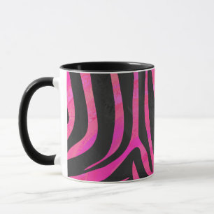 Zebra Black und Hot Pink Print Tasse