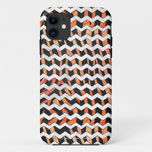Zebra Black und Orange Print Case-Mate iPhone Hülle (Rückseite)