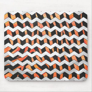Zebra Black und Orange Print Mousepad