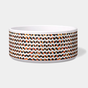 Zebra Black und Orange Print Napf