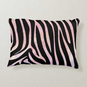 Zebra Black und Pink Print Dekokissen