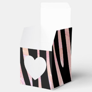 Zebra Black und Pink Print Geschenkschachtel