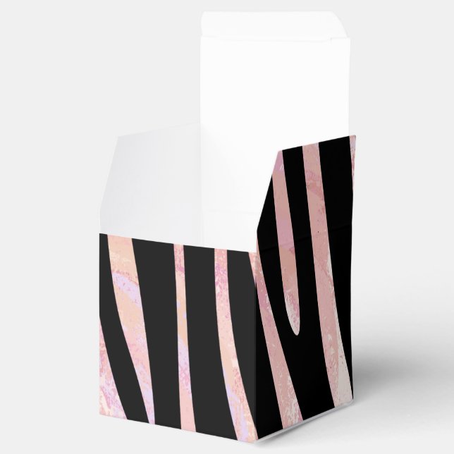 Zebra Black und Pink Print Geschenkschachtel (Geöffnet)