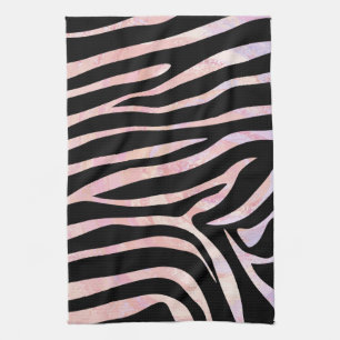 Zebra Black und Pink Print Geschirrtuch