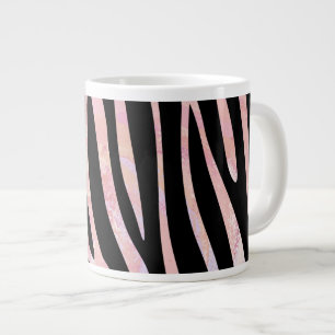 Zebra Black und Pink Print Jumbo-Tasse