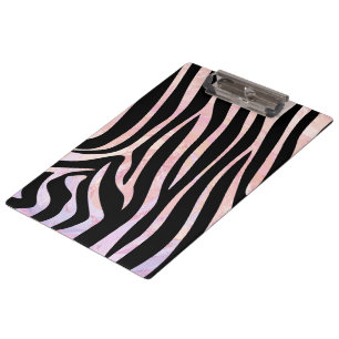 Zebra Black und Pink Print Klemmbrett