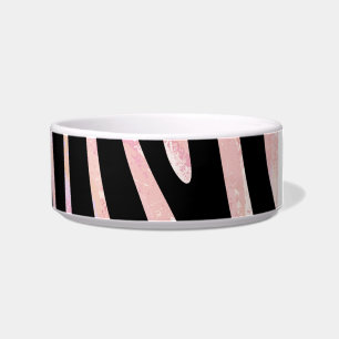 Zebra Black und Pink Print Napf