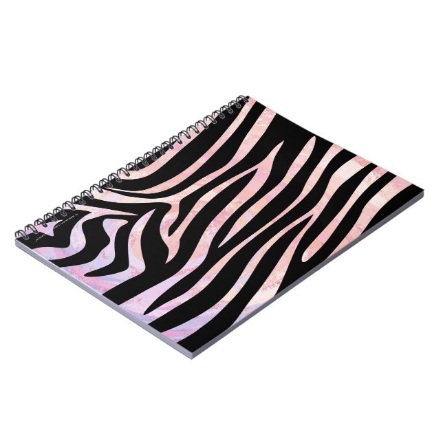 Zebra Black und Pink Print Notizblock (Linke Seite)