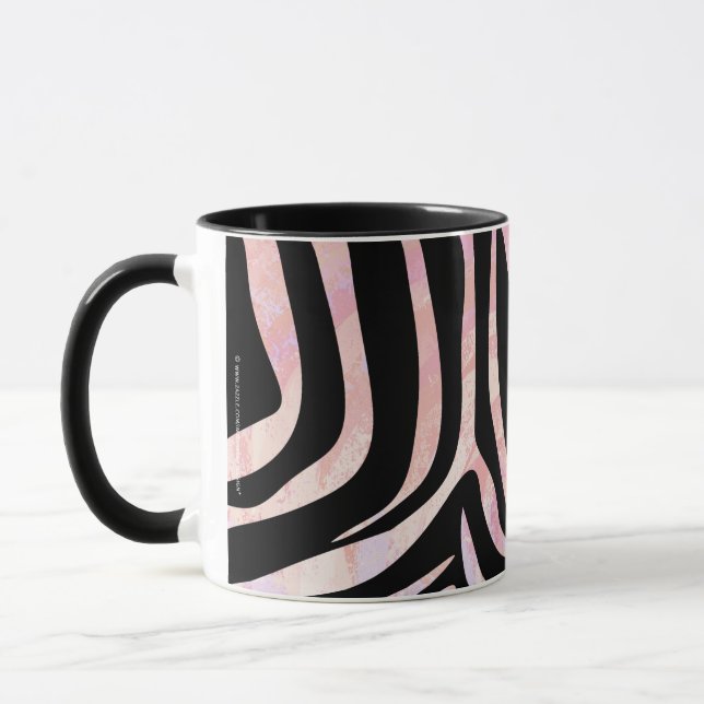Zebra Black und Pink Print Tasse (Links)
