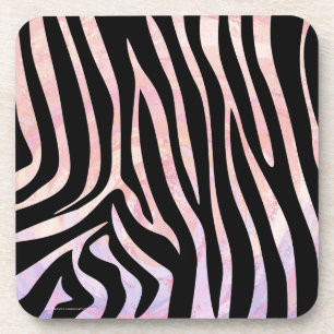 Zebra Black und Pink Print Untersetzer