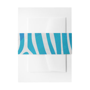 Zebra Blau und Weiß Einladungsbanderole