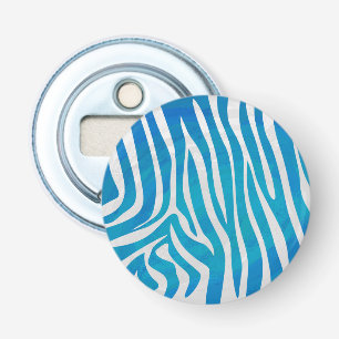 Zebra Blau und Weiß Flaschenöffner