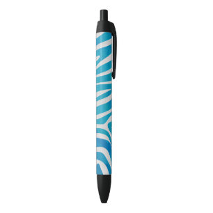 Zebra Blau und Weiß Kugelschreiber