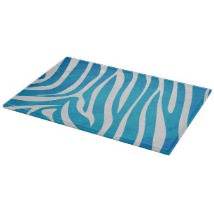 Zebra Blau und Weiß Schneidebrett