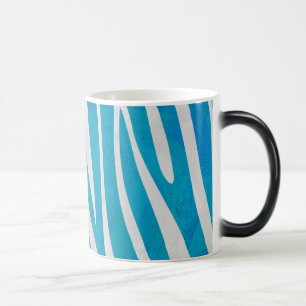 Zebra Blau-Weiß-Druck Verwandlungstasse