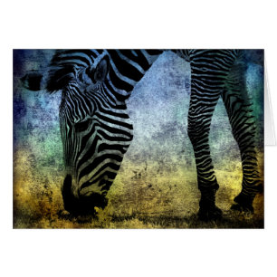 Zebra Blue und Green Grunge