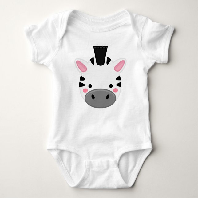 Zebra Bodysuit Baby Strampler (Vorderseite)