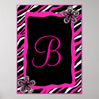 Zebra Border Personalisiert Wall Art Poster