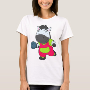 Zebra Bowling Bowlingkugel Sport T-Shirt
