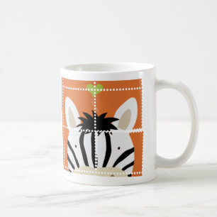 Zebra-Briefmarke Kaffeetasse